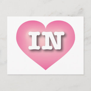 Indiana Pink Fade Heart - Ik hou van Briefkaart