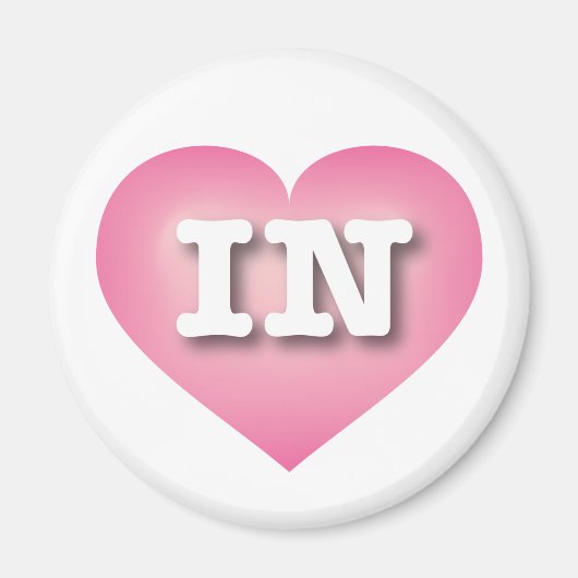 Indiana Pink Fade Heart - Ik hou van Magneet (Voorkant)