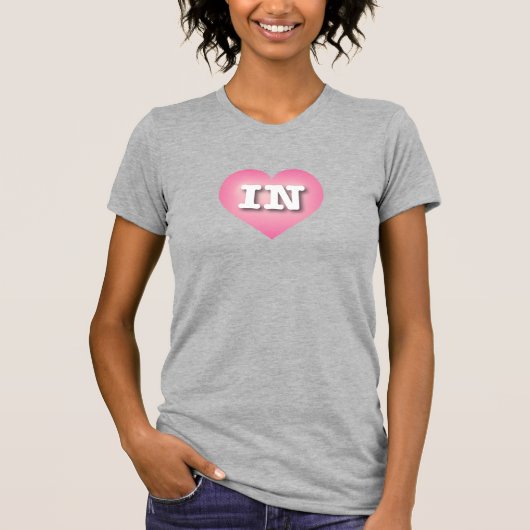 Indiana Pink Fade Heart - Ik hou van T-shirt (Voorkant)