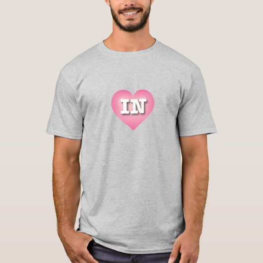 Indiana Pink Fade Heart - Ik hou van T-shirt (Voorkant)