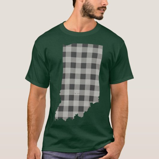Indiana Plaid in Grijs T-shirt (Voorkant)