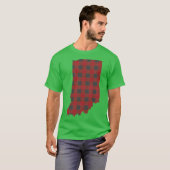 Indiana Plaid in rood oversized T-shirt (Voorkant volledig)