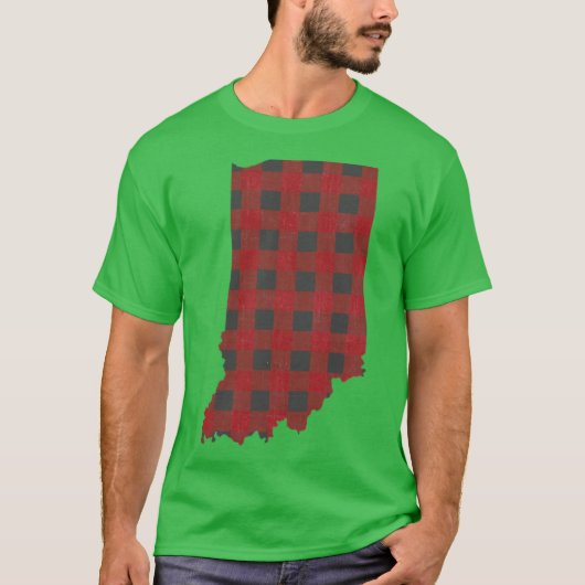 Indiana Plaid in rood oversized T-shirt (Voorkant)