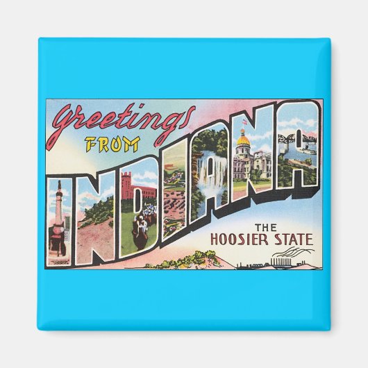 Indiana -  Postacard Design Magneet (Voorkant)