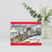 Indiana  postacard Design reis naar ons toe Briefkaart (Staand voorkant)