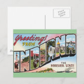 Indiana -  postacard-ontwerp briefkaart (Voorkant / Achterkant)