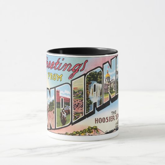 Indiana -  postacard-ontwerp mok (Midden)