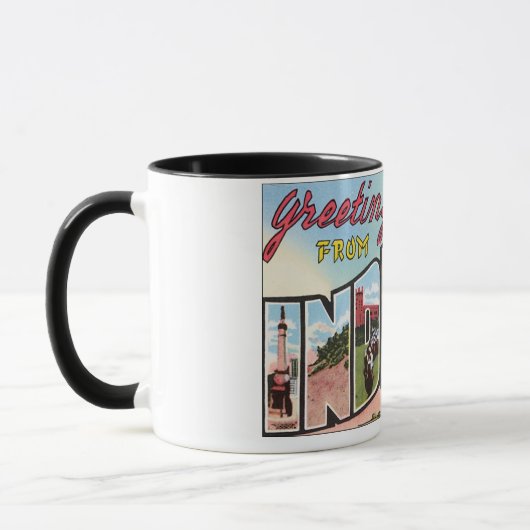 Indiana -  postacard-ontwerp mok (Links)