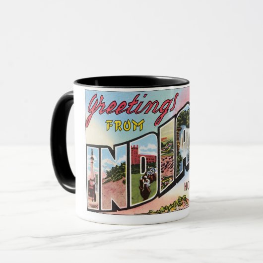 Indiana -  postacard-ontwerp mok (Voorkant links)