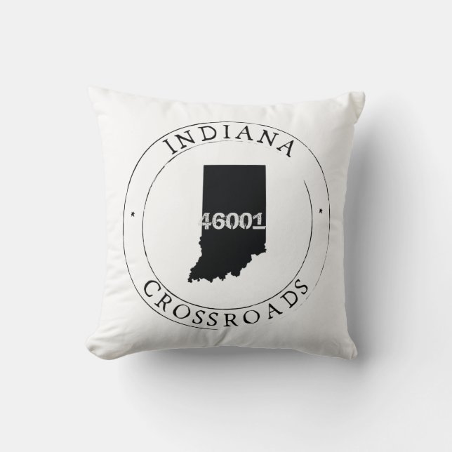 Indiana postcode kussen staat vorm (Voorkant)