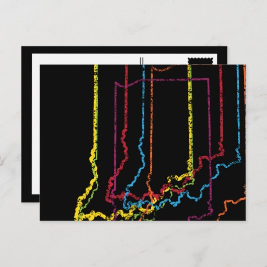 indiana pride blur briefkaart (Voorkant / Achterkant)