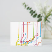 indiana pride blur briefkaart (Staand voorkant)