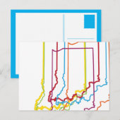 indiana pride blur briefkaart (Voorkant / Achterkant)