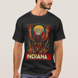 Indiana Pride Eagle Design T-shirt