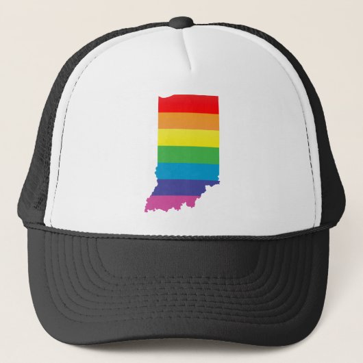 Indiana Pride. Gestreept. Trucker Pet (Voorkant)