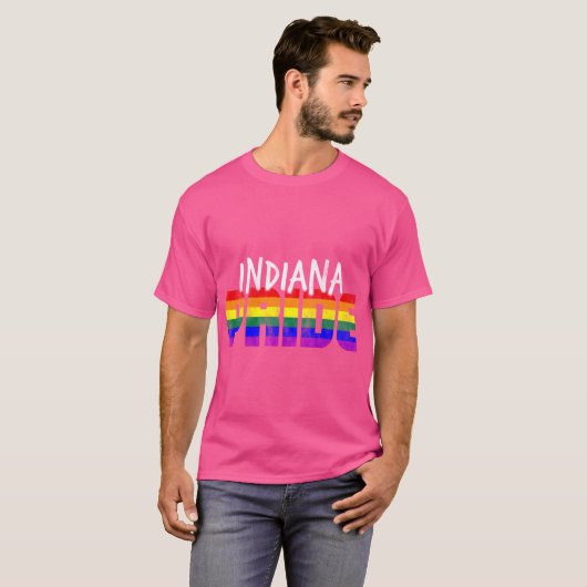 Indiana Pride LGBT Flag T-shirt (Voorkant volledig)