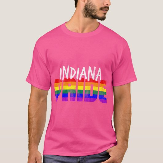Indiana Pride LGBT Flag T-shirt (Voorkant)