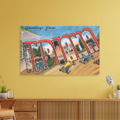 Indiana (Racecar) Grote Letter-scenesIndiana Canvas Afdruk (Insitu (Woonkamer))