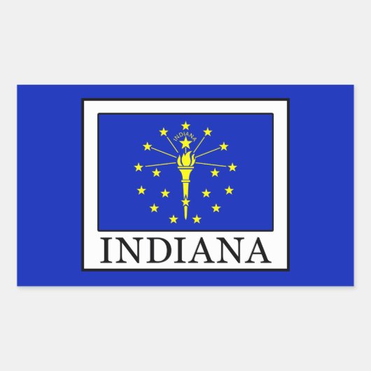 Indiana Rechthoekige Sticker (Voorkant)