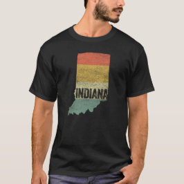Indiana Retro Sunset Color Map T-shirt