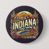 Indiana Ronde Button 7,6 Cm (Voorkant)