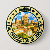 Indiana Ronde Button 7,6 Cm (Voorkant)
