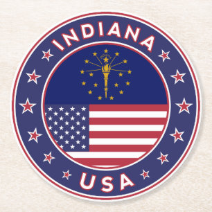 Indiana Ronde Kartonnen Onderzetter
