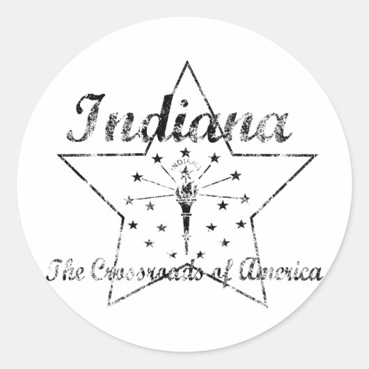 Indiana Ronde Sticker (Voorkant)