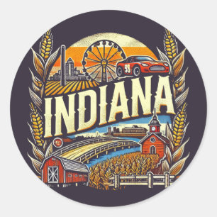 Indiana Ronde Sticker