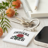 INDIANA roos 2026 Sleutelhanger (Voorkant Rechts)