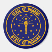 Indiana Round Emblem Magneet (Voorkant)