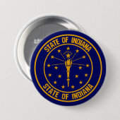 Indiana Round Emblem Ronde Button 7,6 Cm (Voorkant /achterkant)