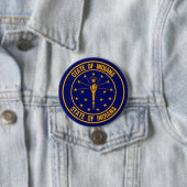 Indiana Round Emblem Ronde Button 7,6 Cm (In situ)