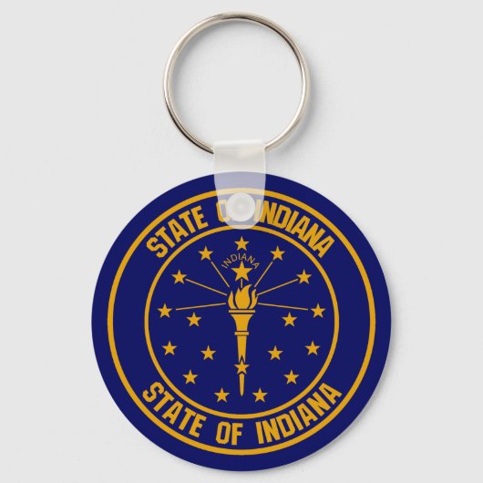 Indiana Round Emblem Sleutelhanger (Voorkant)