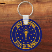 Indiana Round Emblem Sleutelhanger (Voorkant)