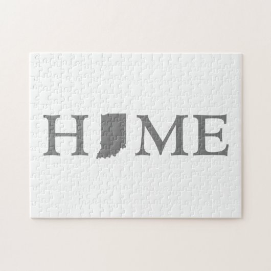 Indiana Shaped Letter Indianan Home Hoosier Legpuzzel (Horizontaal)