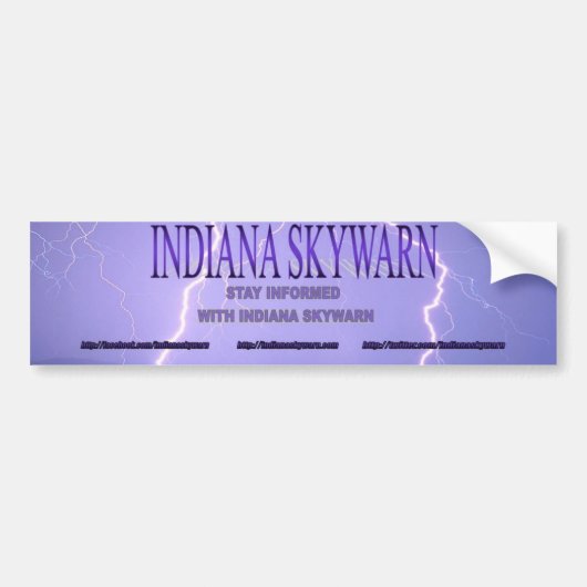 Indiana Skywarning Logo Bumpersticker (Voorkant)