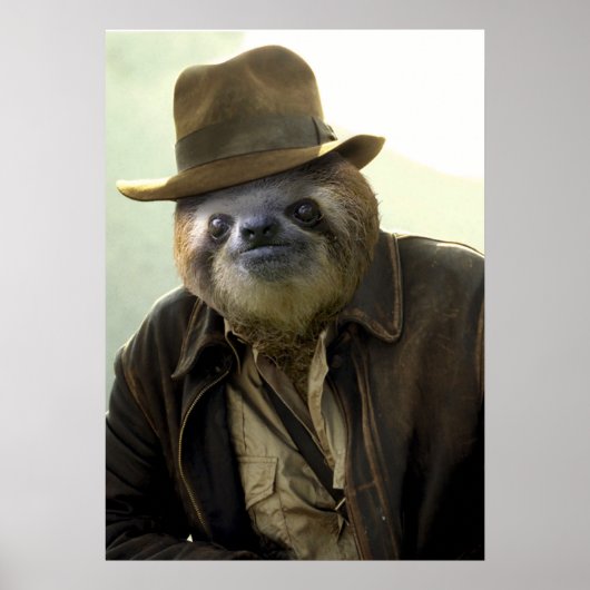Indiana Sloth Poster (Voorkant)