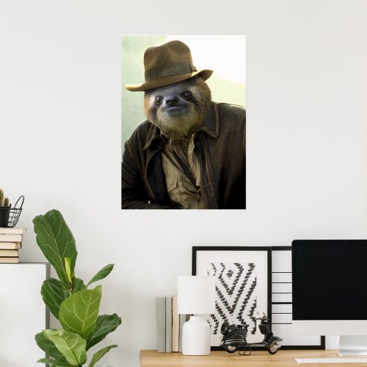 Indiana Sloth Poster (Thuiskantoor)