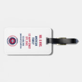 Indiana staat gepersonaliseerde gift Bagagelabel (Achterkant horizontaal)