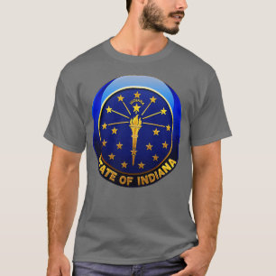 Indiana Staat Vlag Roundel Ontwerp T-shirt