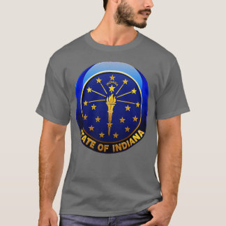 Indiana Staat Vlag Roundel Ontwerp T-shirt