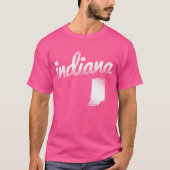 Indiana staat wit t-shirt (Voorkant)