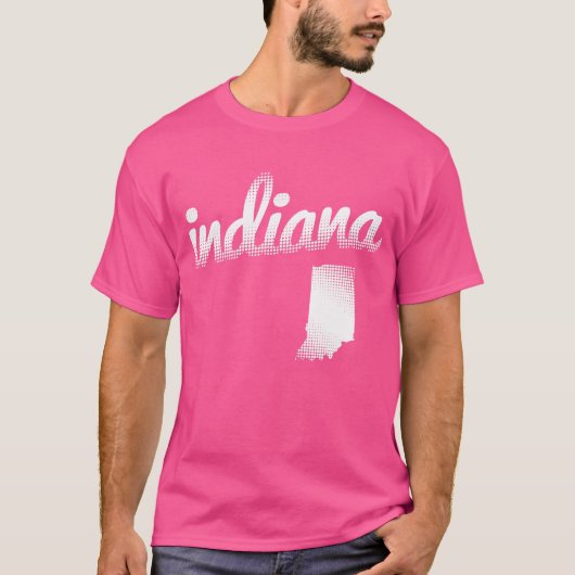 Indiana staat wit t-shirt (Voorkant)