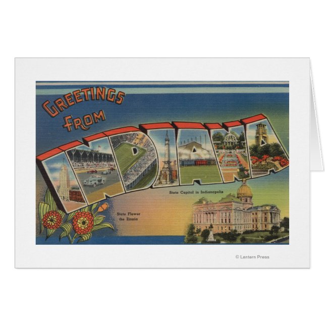 Indiana (staatskapitaal/bloem) (Voorkant Horizontaal)