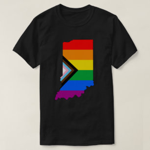 Indiana Staatstrots LGBTQ Voortgangs trots T-shirt