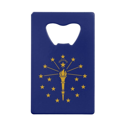 Indiana Staatsvlag Creditkaart Flessenopener (Voorkant)