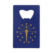 Indiana Staatsvlag Creditkaart Flessenopener (Achterkant)