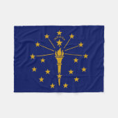 Indiana Staatsvlag Fleece Deken (Voorkant (Horizontaal))