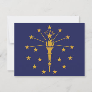 Indiana Staatsvlag Hoosier State Fakkel 19 sterren Briefkaart